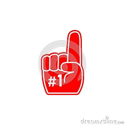 Foam Finger Number 1 Icon. Stock Photo | CartoonDealer.com #207032550