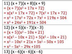 GCSE Maths - 30 Q + A - Expanding Triple Brackets - Cubic Equations ... 