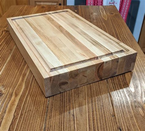 Maple Butcher Block Cutting Board Thick Edge Grain Etsy