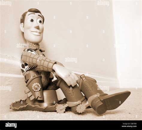 Woody From Toy story sitting on his cowboy hat sheriff Stock Photo - Alamy