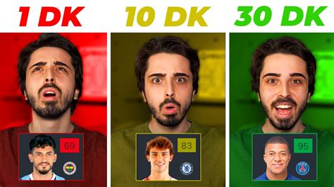 1 DAKİKA vs 10 DAKİKA vs 30 DAKİKA FIFA REBUILD CHALLENGE FIFA 23