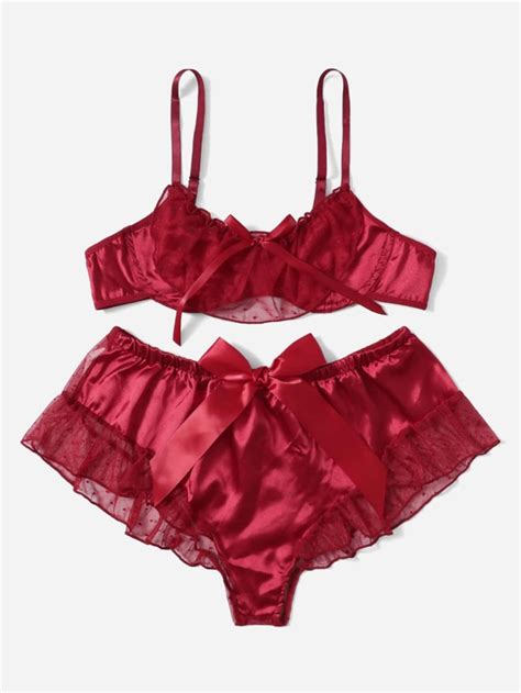 Is That The New Sweetness Romwe X Gabiciamp Contrast Mesh Lingerie Set