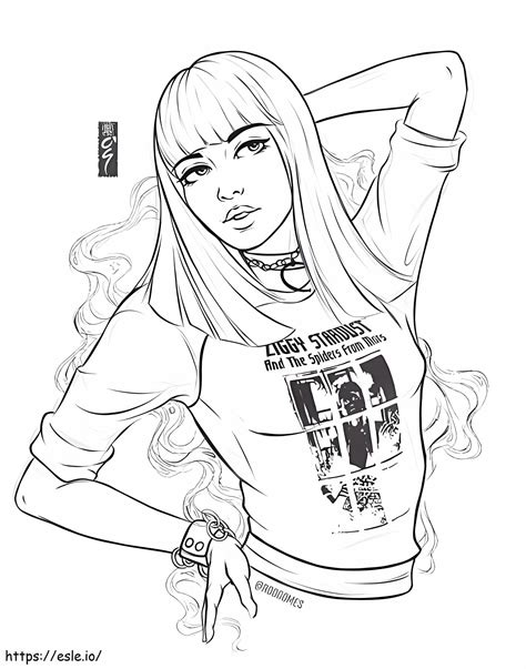 Lisa From Blackpink Coloring Page