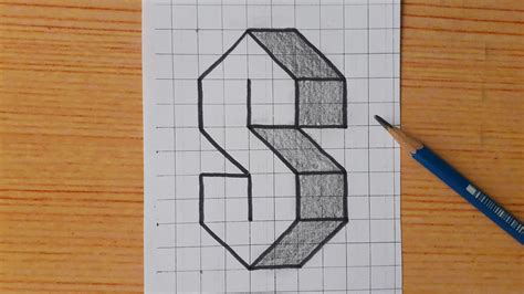 How To Draw 3d Letter S