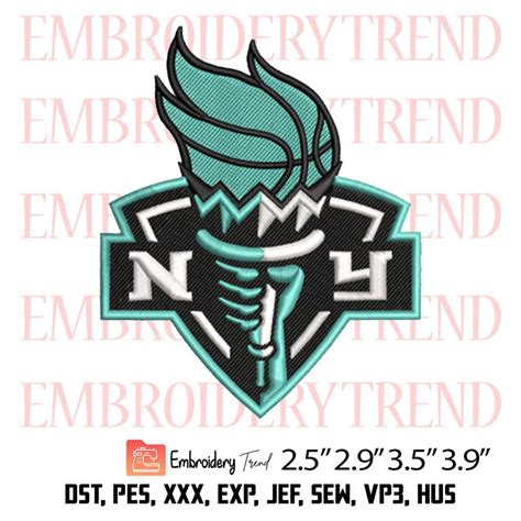 New York Liberty Logo Embroidery Design – Basketball Sport Embroidery ...