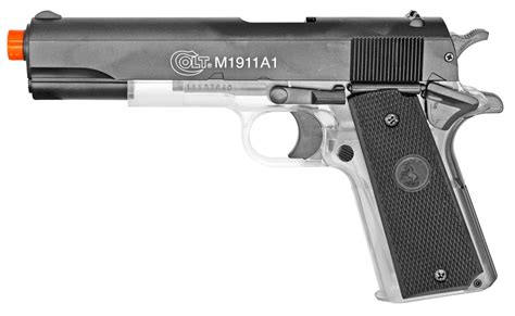 Colt M1911A1 Spring Airsoft Hand Gun - Clear