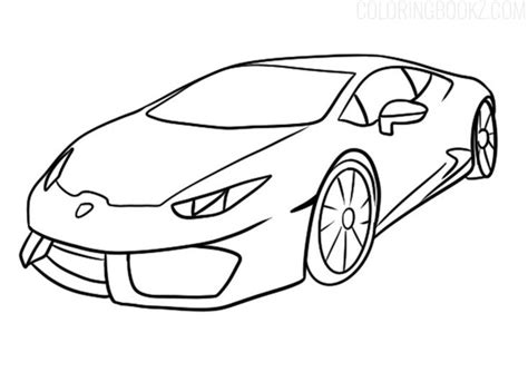 Lamborghini Huracan Coloring Page - Lines Art - Coloring Books # ...