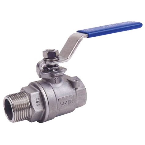 Stainless Steel Ball Valve Two Piece Male X Female Lever Operated