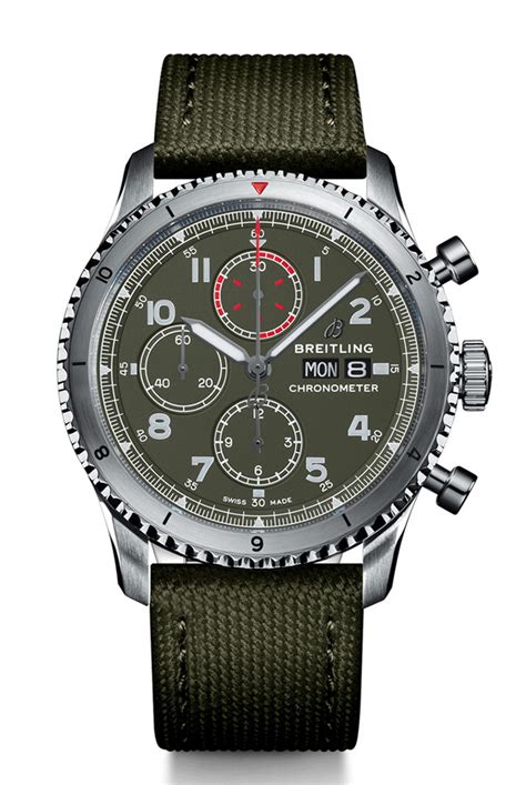 Breitling Aviator 8 Curtiss Warhawk Chronograph Military Green Watch