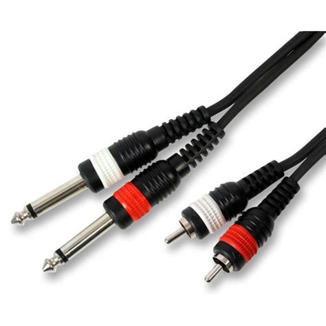 X Mm Inch Mono Jack To X Phono Rca Plug To Plug Lead