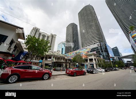 MIAMI, FL, USA - NOVEMBER 27, 2020: Photo of Mary Brickell Village Downtown Miami Stock Photo ...