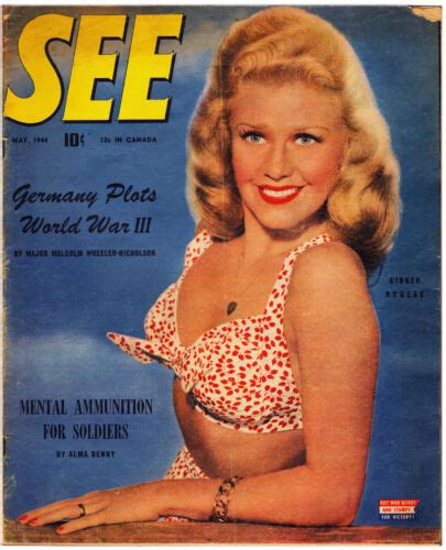 Vintage See Magazine May 1944 Ginger Rogers La Conchita Wwii Ebay