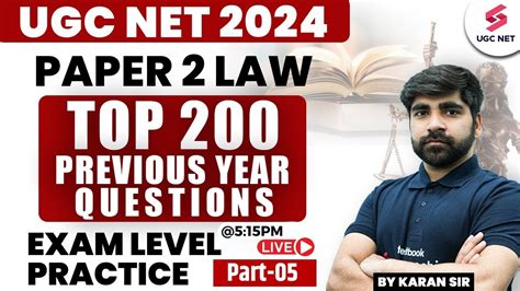 Ugc Net Paper Law Revision Ugc Net Law Top Pyqs Revision Series