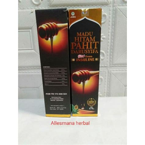 Jual Madu Hitam Pahit DARUSYFA Dan HABBASYIFA Insulin 470gr Shopee