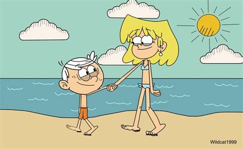 Lincoln And Lori Walking On The Beach By Wildcat1999 On Deviantart Loud House Characters Loud