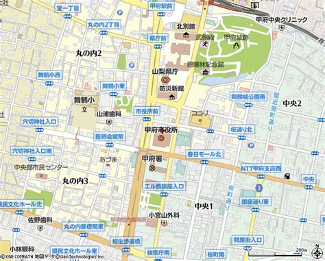 甲府市役所市民部 課税管理室・市民税課・個人市民税係・税制係（甲府市その他施設・団体）の電話番号・住所・地図｜マピオン電話帳