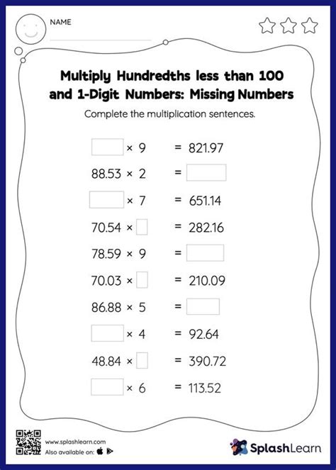 Multiply Decimals By Whole Numbers Worksheets For 5th Graders