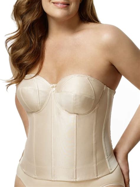 Elila Smooth Strapless Longline Bra In Nude ModeSens