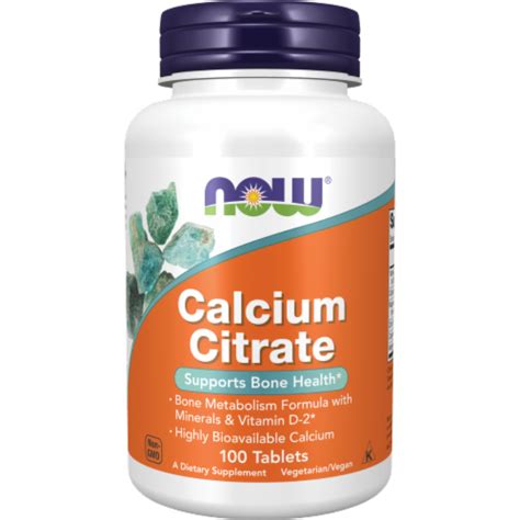 Now Foods Calcium Citrate With Minerals 100 Tabs 100 Count Smiths Food And Drug