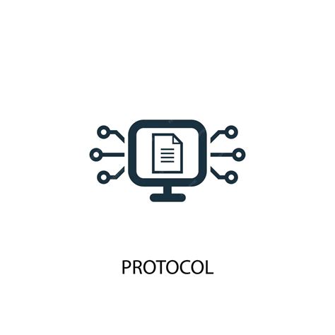 premium vector protocol icon simple element illustration protocol