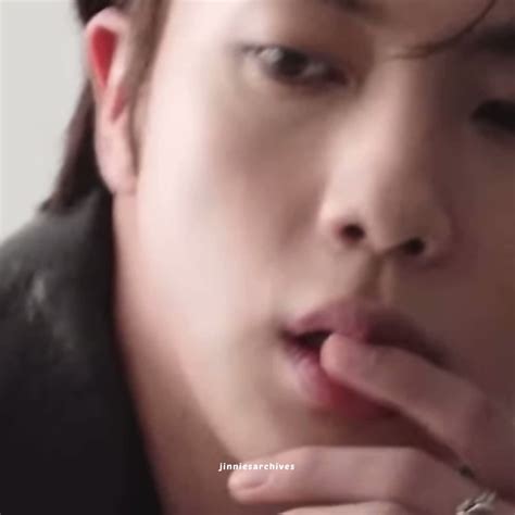 On Twitter Rt Jinniesarchives Seokjin Playing With His Lips