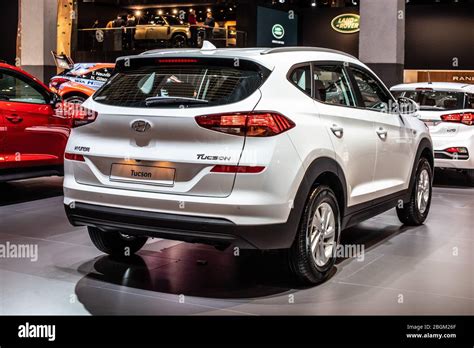 Brussels Belgium Jan 2020 White Hyundai Tucson At Brussels Motor Show