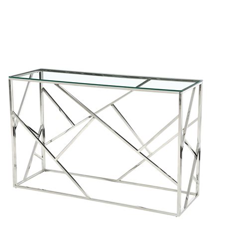 French Style Furniture Gold Stainless Steel Metal Table Base Mirrored Glass Console Table