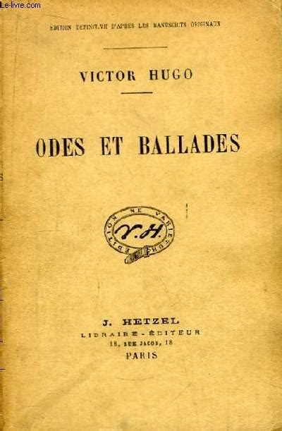 Odes Et Ballades By Hugo Victor Bon Couverture Souple Le Livre