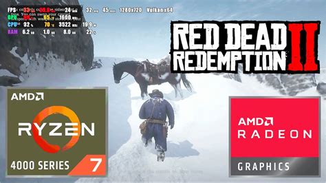 Red Dead Redemption 2 Amd Ryzen 7 4700u Radeon Vega 7 Test Gameplay Youtube