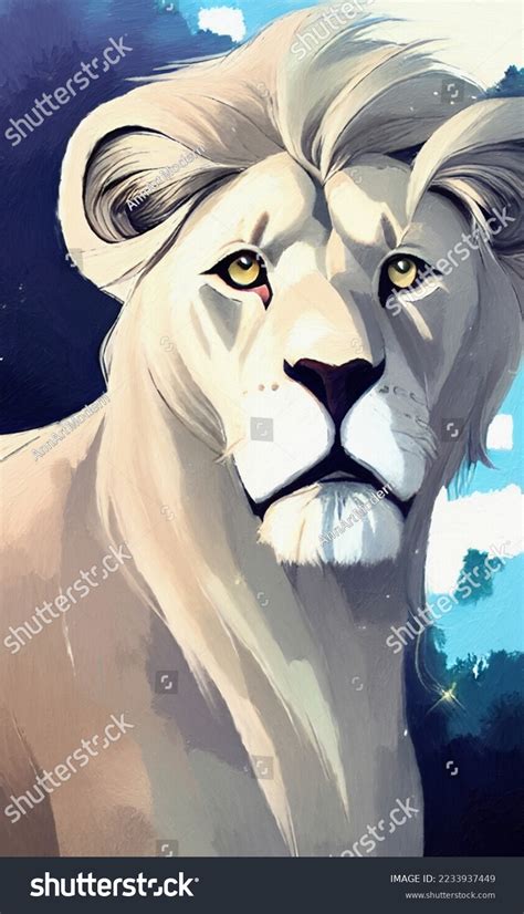 Lion Face Watercolor Painting Images Stock Photos Vectors