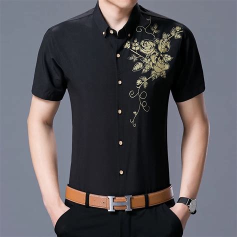 New 2017 Mens Floral Clothing Summer Fashion Design Flower Printing