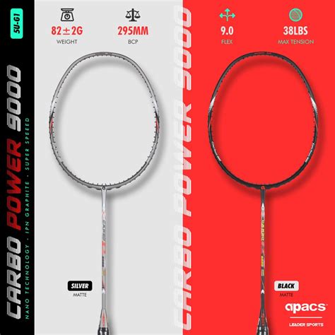 Exclusive Free String Grip Apacs Badminton Racket Carbo