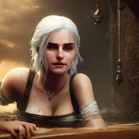 Prompthunt Concept Art Of Ciri From The Witcher In Wooden Bath K Uhd