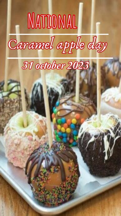 National Caramel Apple Day Instagram Story Template Postermywall