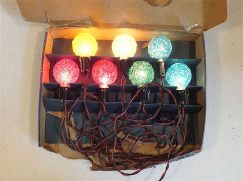 Vintage Ge Royal Christmas Light Some With Ice Glo Bulbs 4