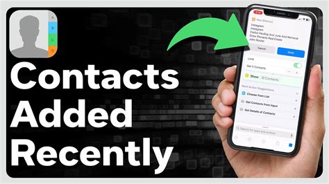 How To Find Recently Added Contacts On Iphone Youtube