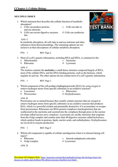 Solution Pathophysiology The Biologic Basis For Disease In Adults And