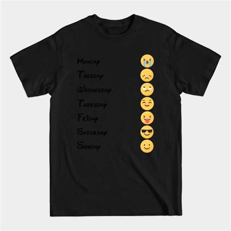 Emoji Days Of The Week - Emoji Days Of The Week - T-Shirt Designed & Sold By Gustavo Moraes