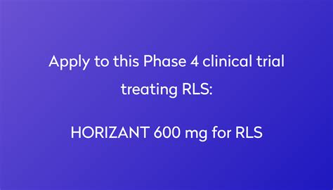 Horizant 600 Mg For Rls Clinical Trial 2022 Power