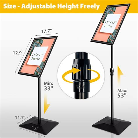 Buy VAIIGO 3 Packs Heavy Duty Pedestal Poster Sign Stand 11x17