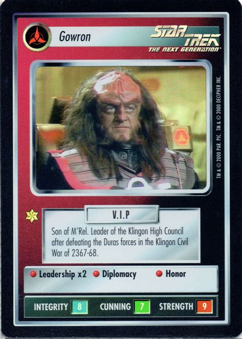 Gowron (Reflections) | CardGuide Wiki | Fandom