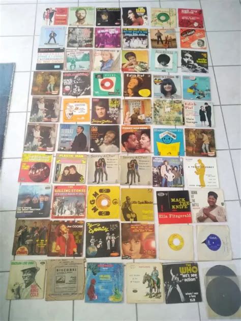 LOT DE VINYLES 45 tours rock variétés jazz années 50 60 ROLLING