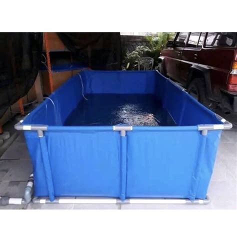 Jual Kolam Terpal Ukuran 2 X 3 X Tinggi 90 Cm Rangka Paralon