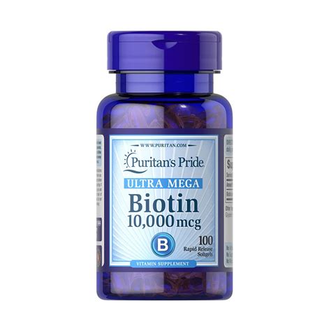 Biotina Vitamina B7 10 000 Mcg Puritan S Pride 100 Softgels EMAG Ro