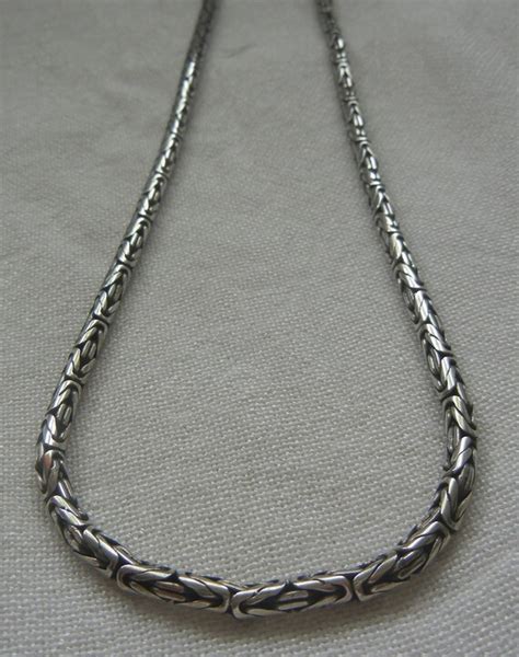 Bali Byzantine Sterling Silver Chain Mm Gem