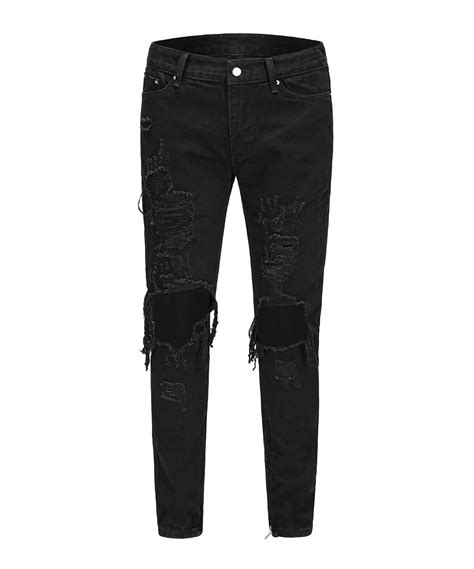 Best And Coolest Ripped Jeans Black For Men Black Urkoolwear