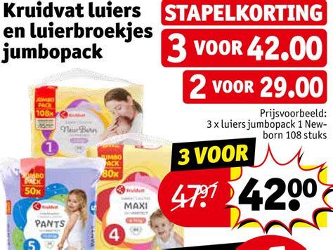 Kruidvat Luiers En Luierbroekjes Jumbopack Promotie Bij Kruidvat