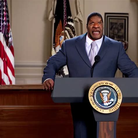 President Camacho From Idiocracy Standing At A Podium Stable