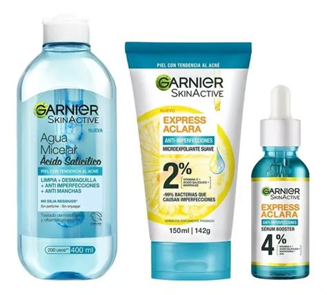 Kit Garnier Rutina Express Aclara Anti Acn Cido Salic Lico Env O Gratis