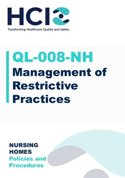 Management Of Restrictive Practices Hci Care Tools